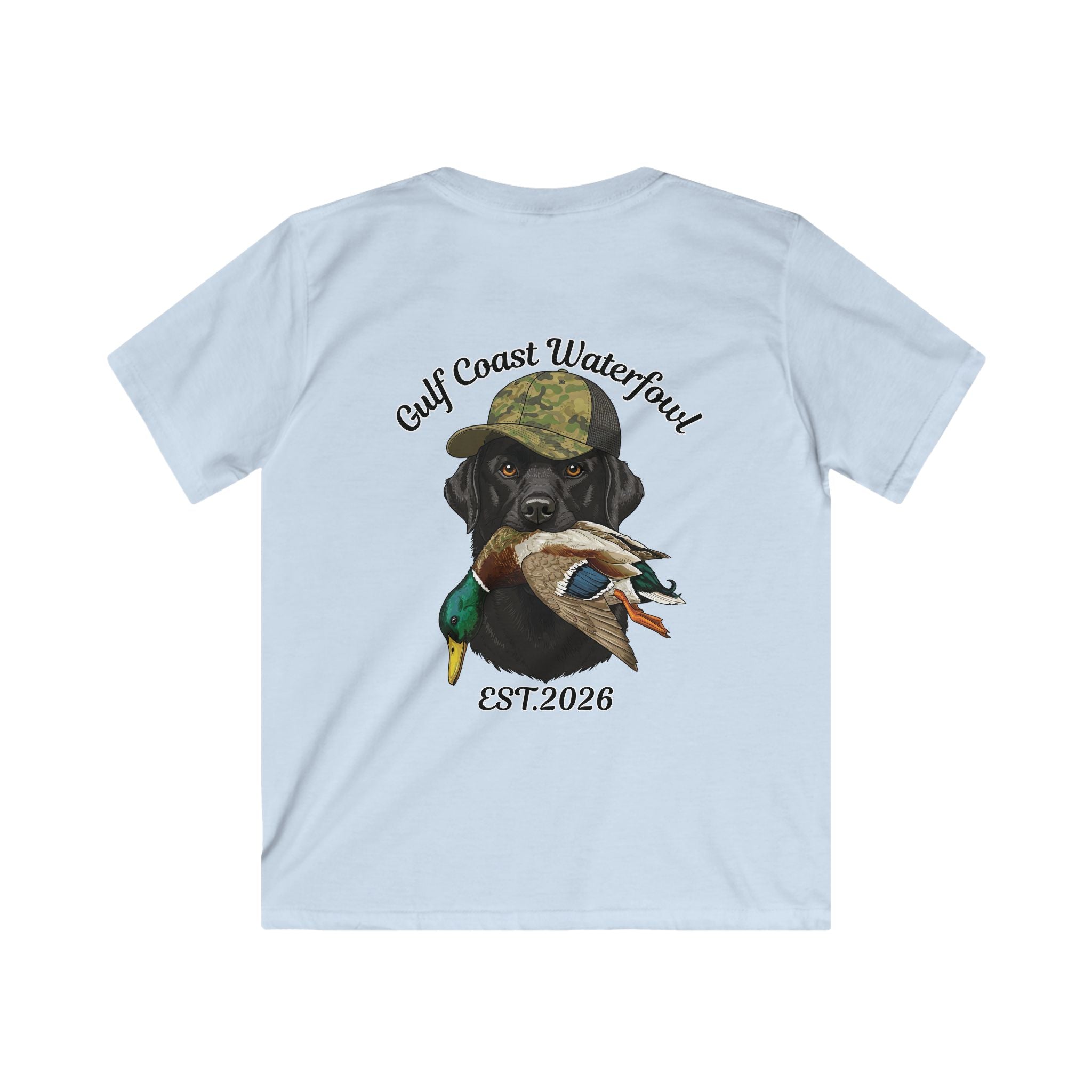 Kids Tee — Gulf Coast Waterfowl Dog Graphic