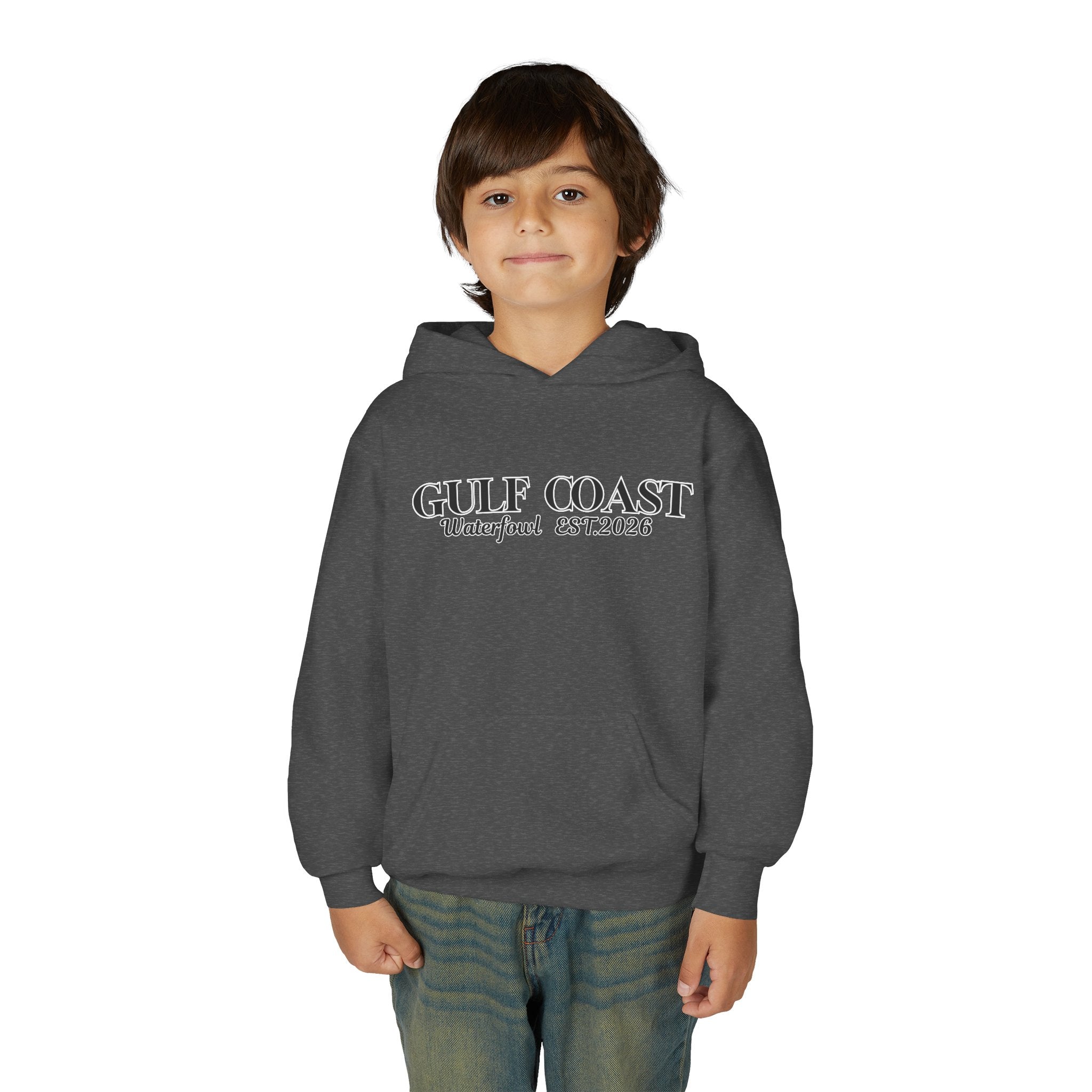 Gulf Coast Waterfowl Youth Hoodie — Duck Retriever Graphic, EST. 2026