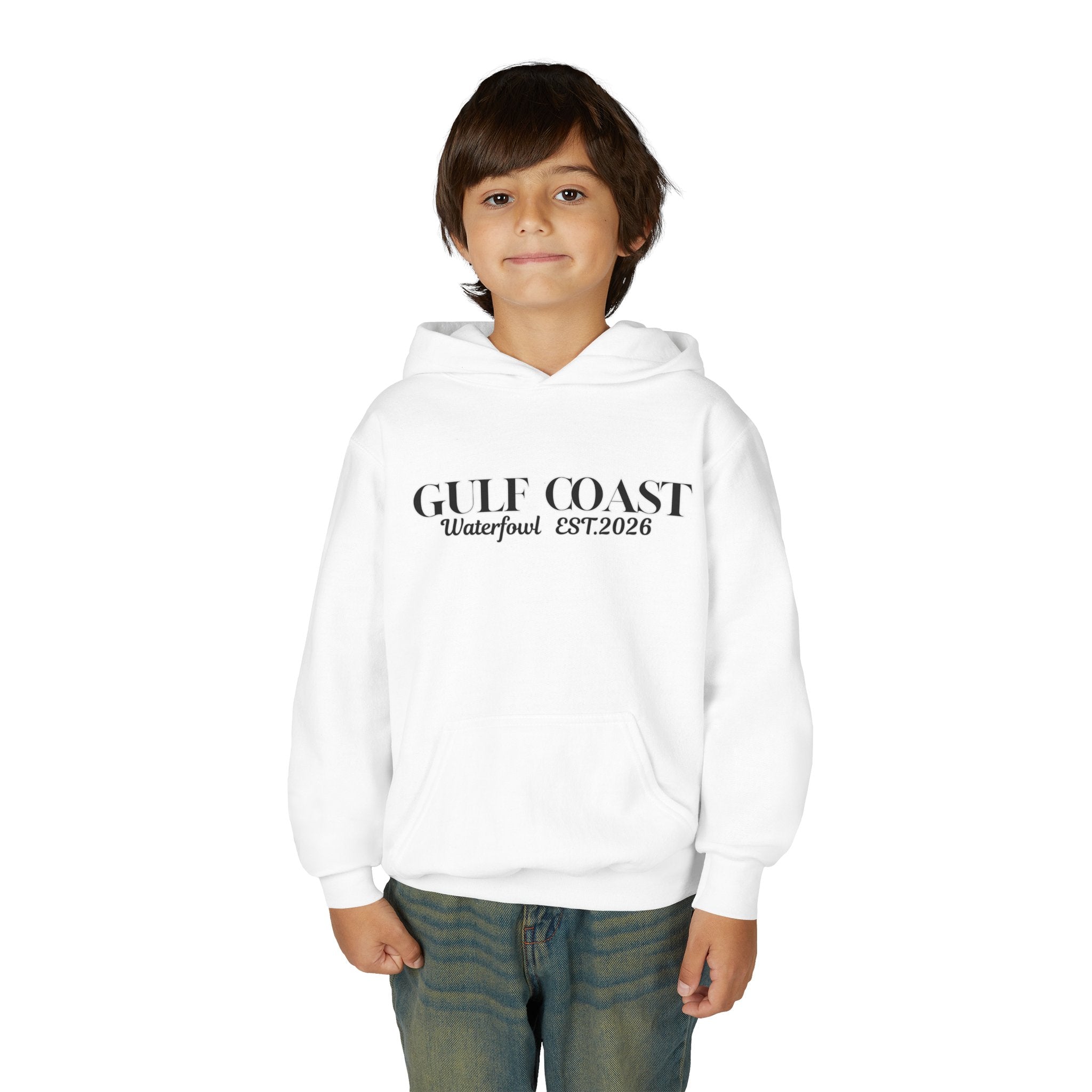 Gulf Coast Waterfowl Youth Hoodie — Duck Retriever Graphic, EST. 2026