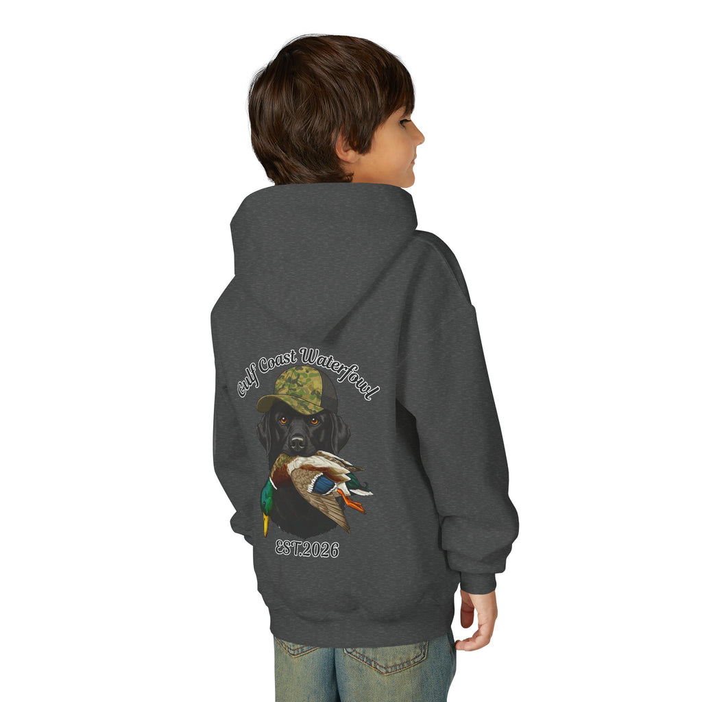 Gulf Coast Waterfowl Youth Hoodie — Duck Retriever Graphic, EST. 2026