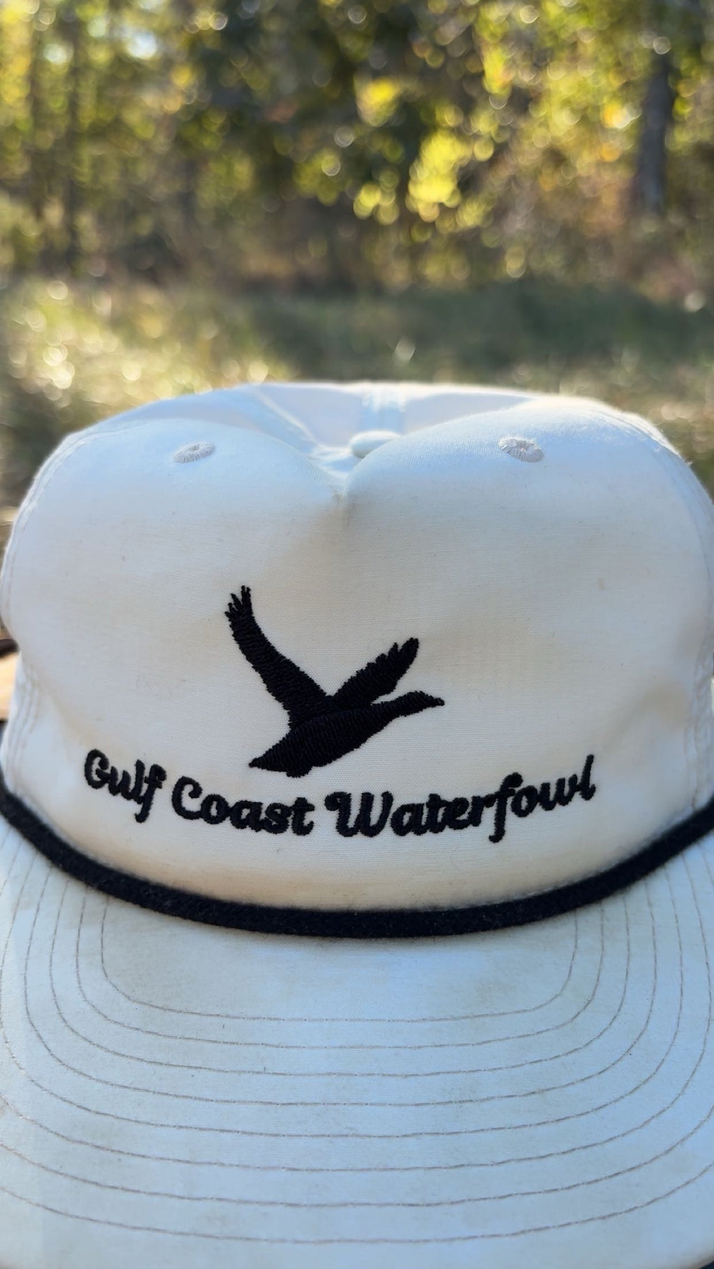 creme Gulf Coast Waterfowl rope hat